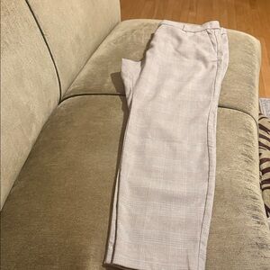 Women’s Beige Plaid Pants